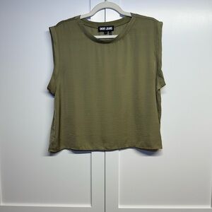 DKNY Khaki Sleeveless Women's Tee